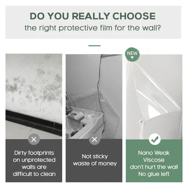 Self- Adhesive Transparent Electrostatic Wall Protection Film (Buy 1 Get 1 Free)