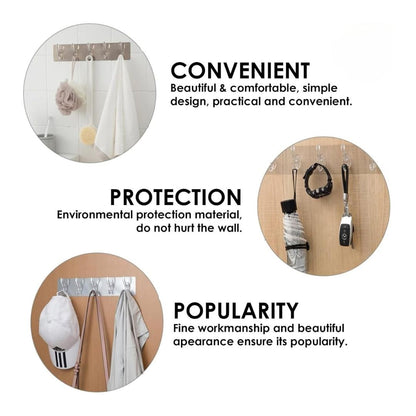 Self Adhesive Wall Hooks Hanger (Pack of 4 & 8)