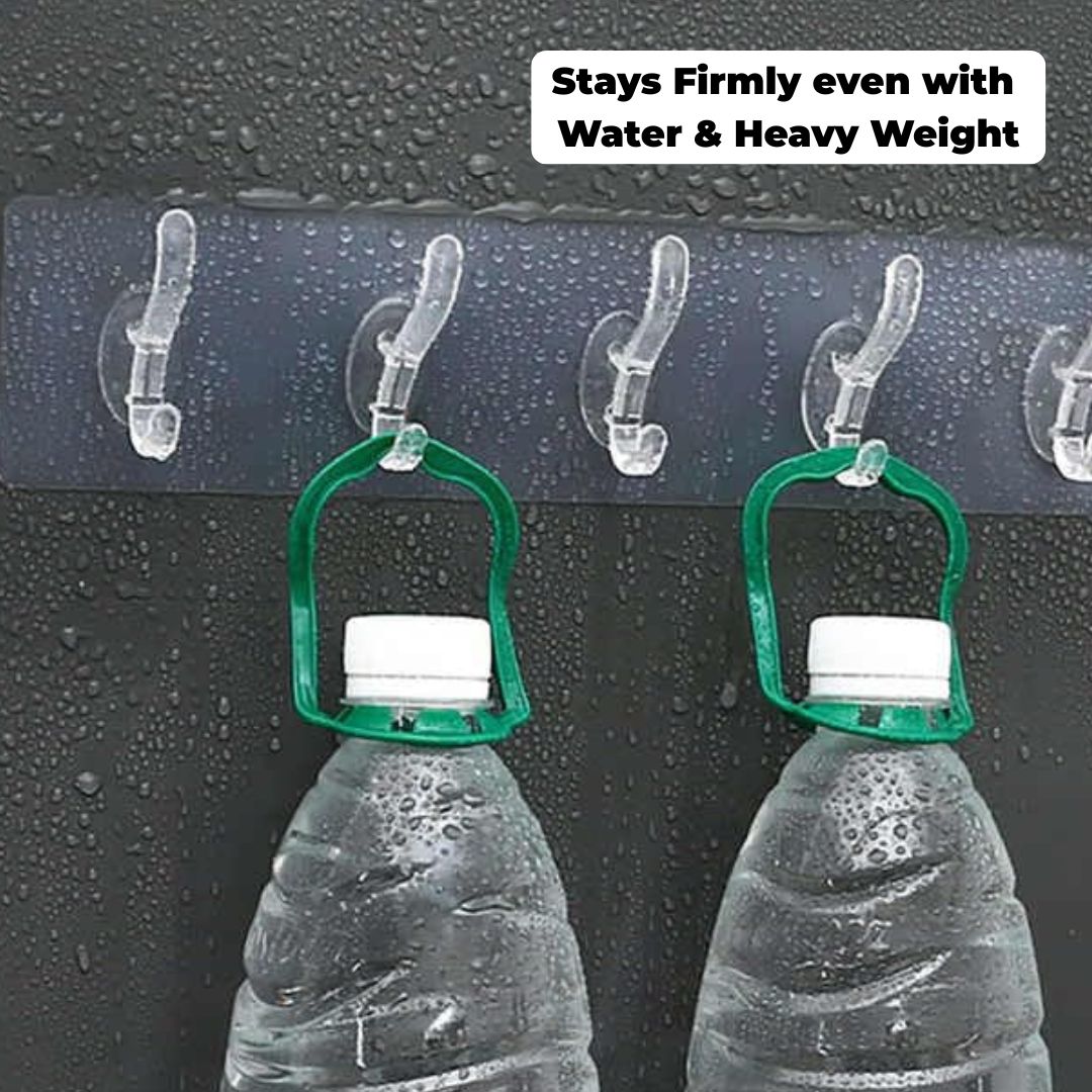 Self Adhesive Wall Hooks Hanger (Pack of 4 & 8)