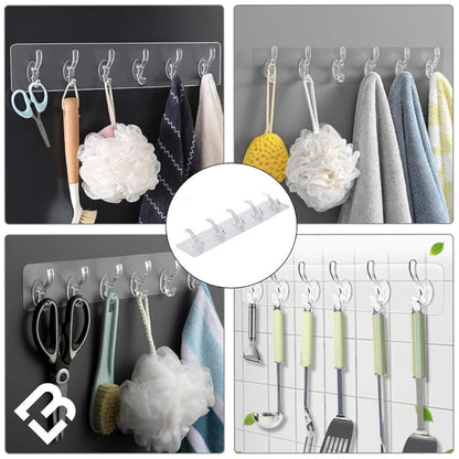 Self Adhesive Wall Hooks Hanger (Pack of 4 & 8)