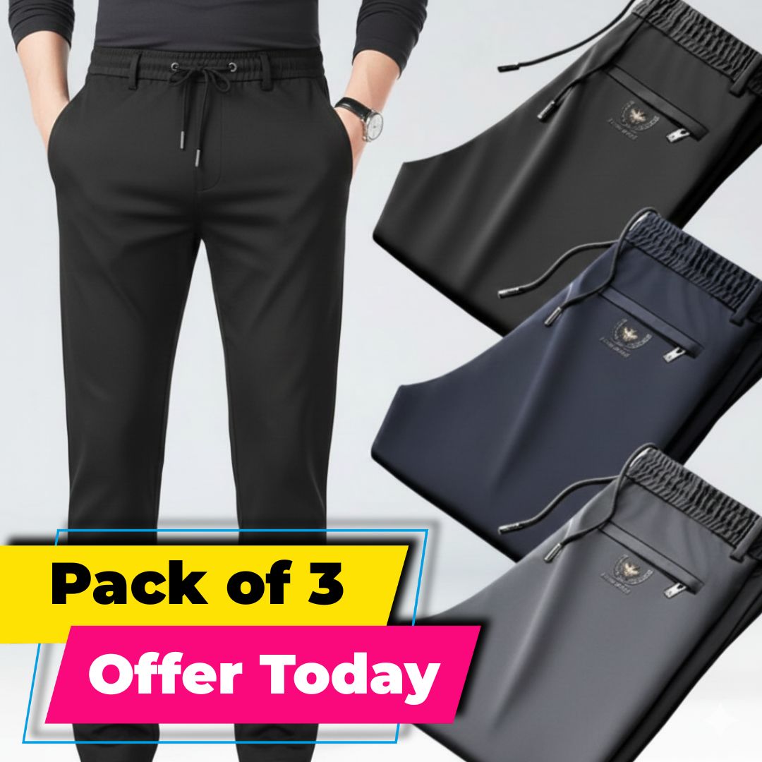 Pack of 3 Offer 😍 PREMIUM-QUALITY Lycra Pants | Black, Dark Blue & Grey Colors